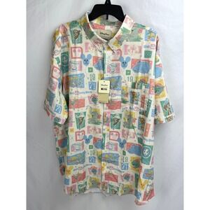 RSVLTS Men 3XL Walt Disney World Parks Characters Short Sleeve Button Shirt
